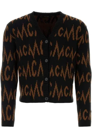 MCM Intarsien-Cardigan mit Logo