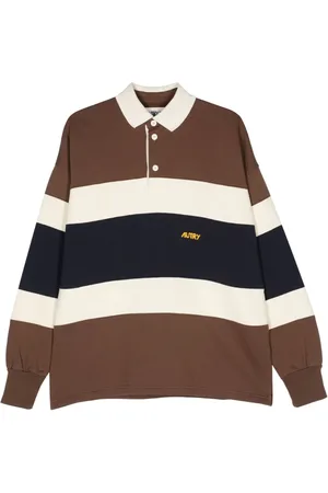 Autry Gestreiftes Jersey-Poloshirt