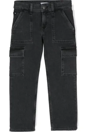Calvin Klein Straight-Leg-Jeans mit Logo-Patch