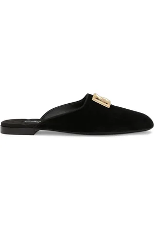 Dolce & Gabbana Slipper mit Logo-Schild