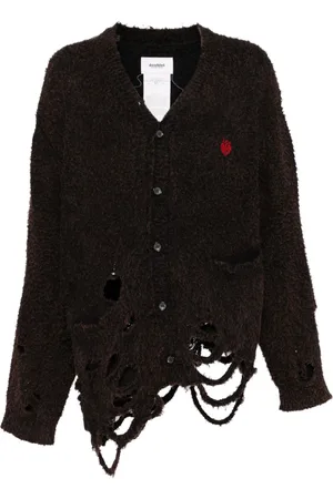 DOUBLET Cardigan im Distressed-Look