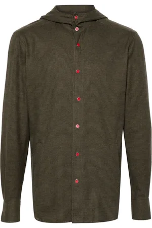 Kiton Hoodie mit Hahnentrittmuster