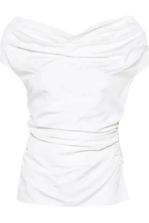 MAGDA BUTRYM Schulterfreie Bluse mit Drapierung