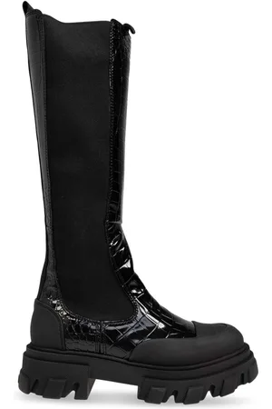 Ganni Stiefel mit Kroko-Optik 50mm