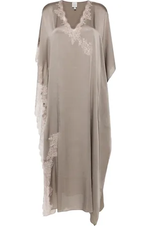 CARINE GILSON Kaftan mit Spitzenborte