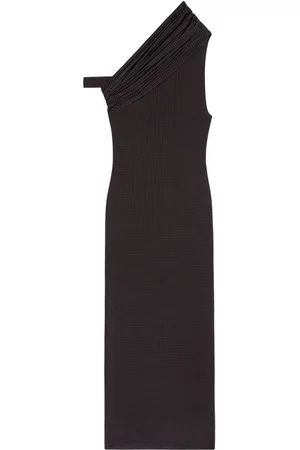 Courrèges Midikleid mit Hahnentrittmuster