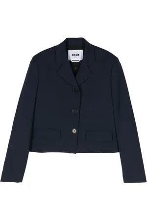 Msgm Cropped-Jacke mit Rundhalsausschnitt