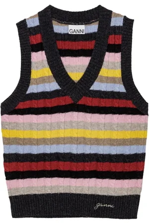 Ganni Gestreiftes Stricktop