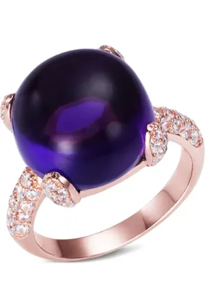 Anabela Chan Sugarloaf Ring aus 18kt Rotgold-Vermeil mit Amethyst