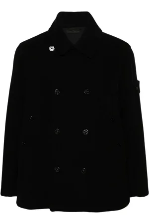 Stone Island Doppelreihiger Mantel mit Kompass-Patch