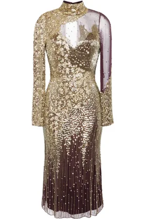 Jenny Packham Joni Midikleid mit Pailletten