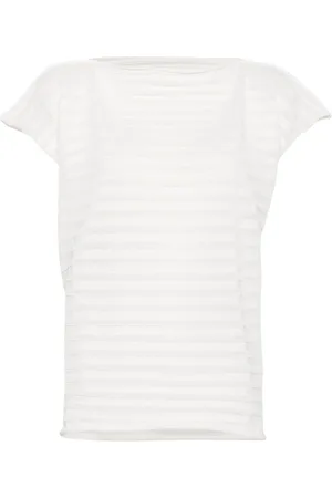PLEATS PLEASE ISSEY MIYAKE Strickoberteil aus Mesh