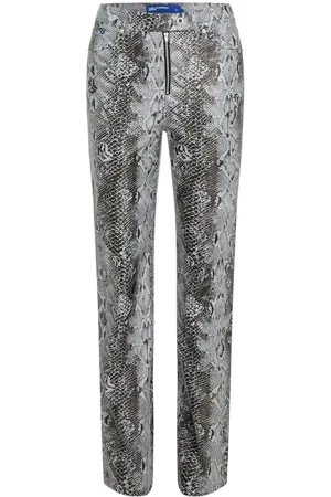 Karl Lagerfeld Faux-Leder-Hose mit Schlangen-Print