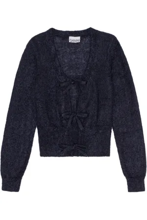 Ganni Gestrickter Cardigan mit Schnürung