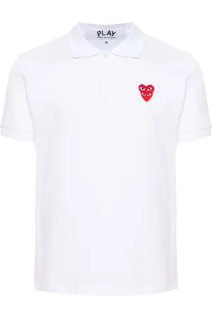 Comme des Garçons Poloshirt mit Herz-Patch