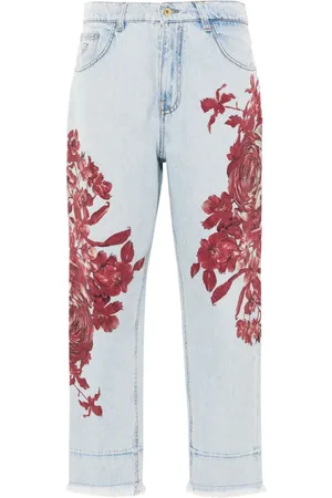 BLUMARINE Jeans mit Rosen-Print