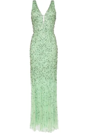 Jenny Packham Kristallverziertes Libra Abendkleid
