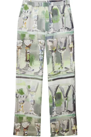 Msgm Gerade Hose mit grafischem Print