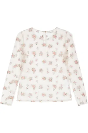 BLUMARINE Bluse mit Blumenstickerei