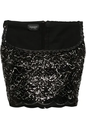 Giambattista Valli Pailletten-Tanktop mit Wellensaum