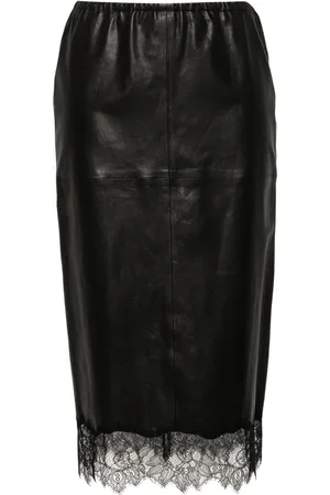 BLUMARINE Midirock mit Spitzensaum