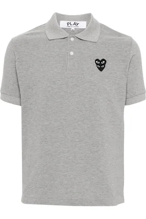 Comme des Garçons Poloshirt mit Herz-Patch
