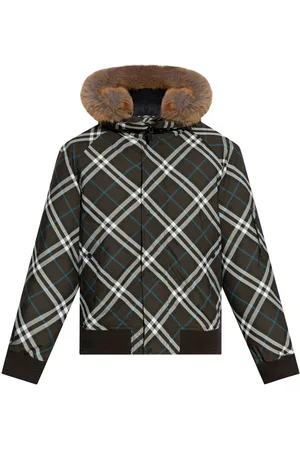 Burberry Gefütterte Jacke mit Karomuster