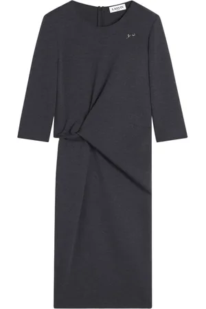 Lanvin Midikleid mit Cat-Pin