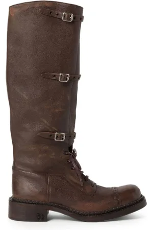Miu Miu Schnürstiefel aus Leder