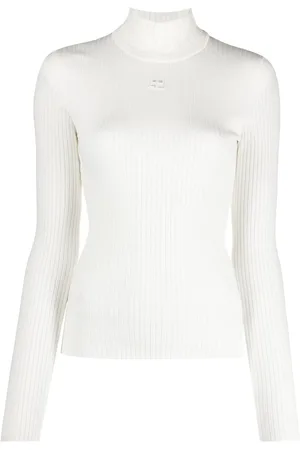 Courrèges Gerippter Pullover mit Logo
