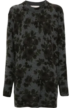 BLUMARINE Kleid mit Blumen-Intarsie