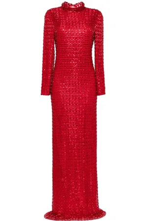 Jenny Packham Kristallverziertes Star Gazer Abendkleid