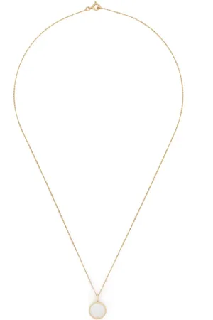 Aurélie Bidermann 18kt Chivor Gelbgoldhalskette mit Mini-Medallion und Diamanten