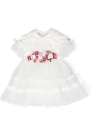COLORICHIARI Kleid mit Blumenapplikation