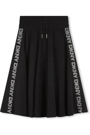 DKNY Faltenrock mit Logo-Band