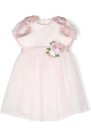 COLORICHIARI Kleid mit Blumenapplikation