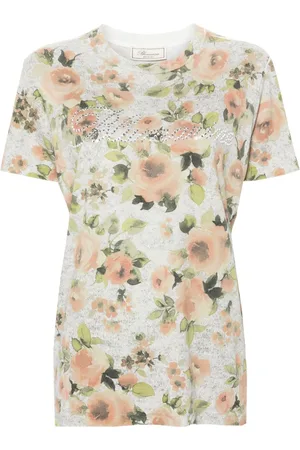 BLUMARINE T-Shirt mit Rosen-Print