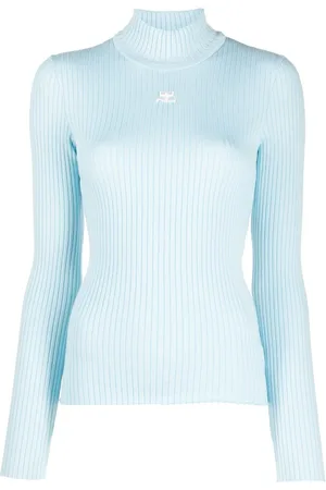 Courrèges Gerippter Pullover mit Logo
