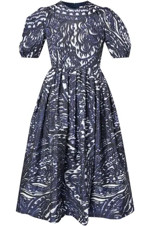 Erdem Midikleid mit Puffärmeln