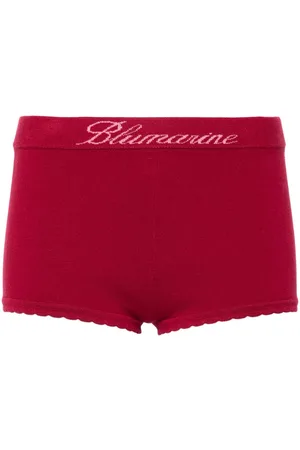 BLUMARINE Logo-jacquard mini shorts