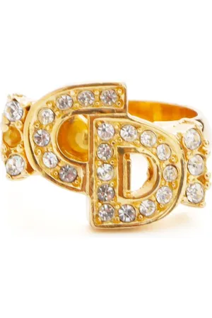 Dior Strass-Ring mit CD-Motiv