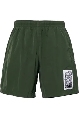 Alexander McQueen Badeshorts mit Logo-Patch