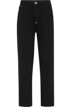 Philipp Plein Straight-Leg-Jeans mit Logo-Patch