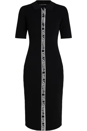 Karl Lagerfeld Midikleid mit Logo-Streifen
