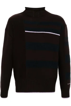 Lanvin Gestreifter Pullover mit Stehkragen
