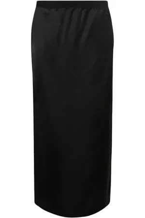 WARDROBE.NYC Midirock im Satin-Look