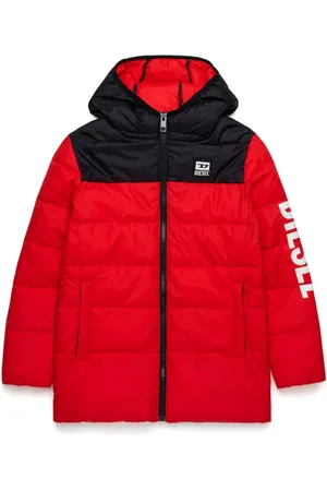 Diesel Gefütterter Mantel mit Logo-Print