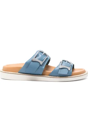 santoni Pantoletten mit doppeltem Riemen