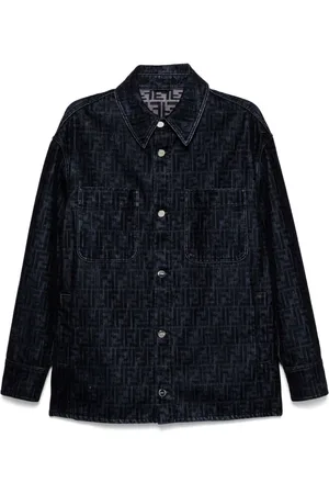 Fendi Hemdjacke mit beflocktem FF