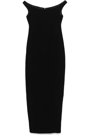 Totême Schulterfreies Maxikleid mit abgerundeten Kanten